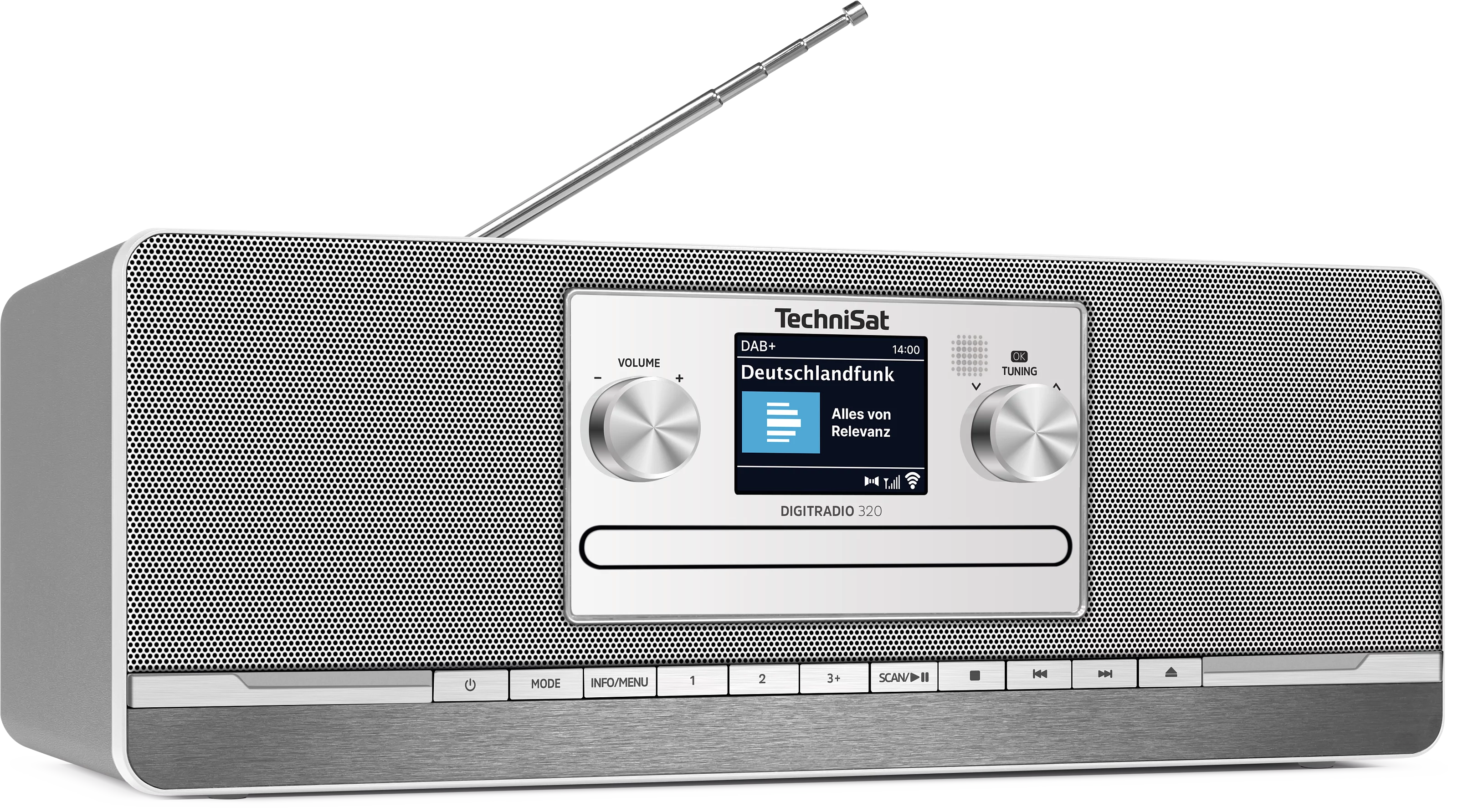 DIGITRADIO 320, anthracite/silver Schräg, Rechts