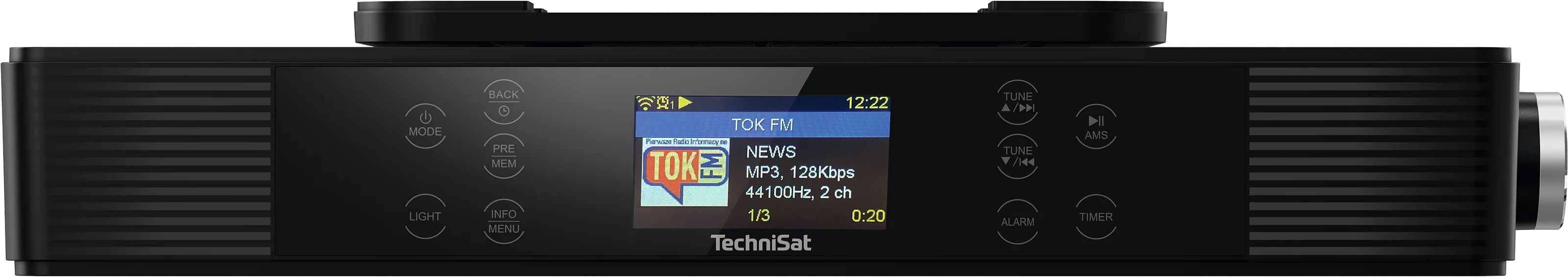 KITCHENRADIO IR, czarny Frontal, Front