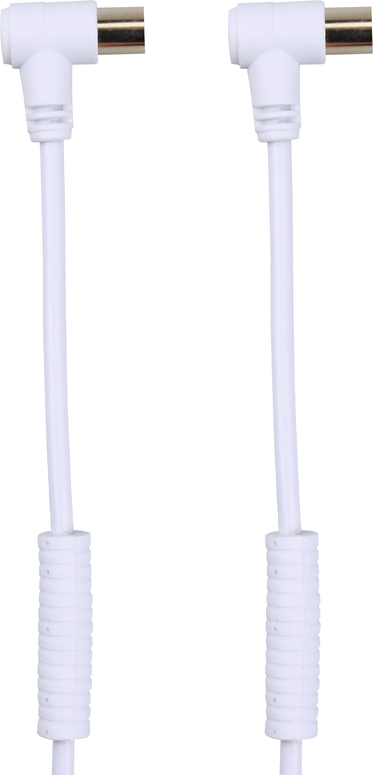 IEC angular antenna cable; 3 m, white Schräg, Links