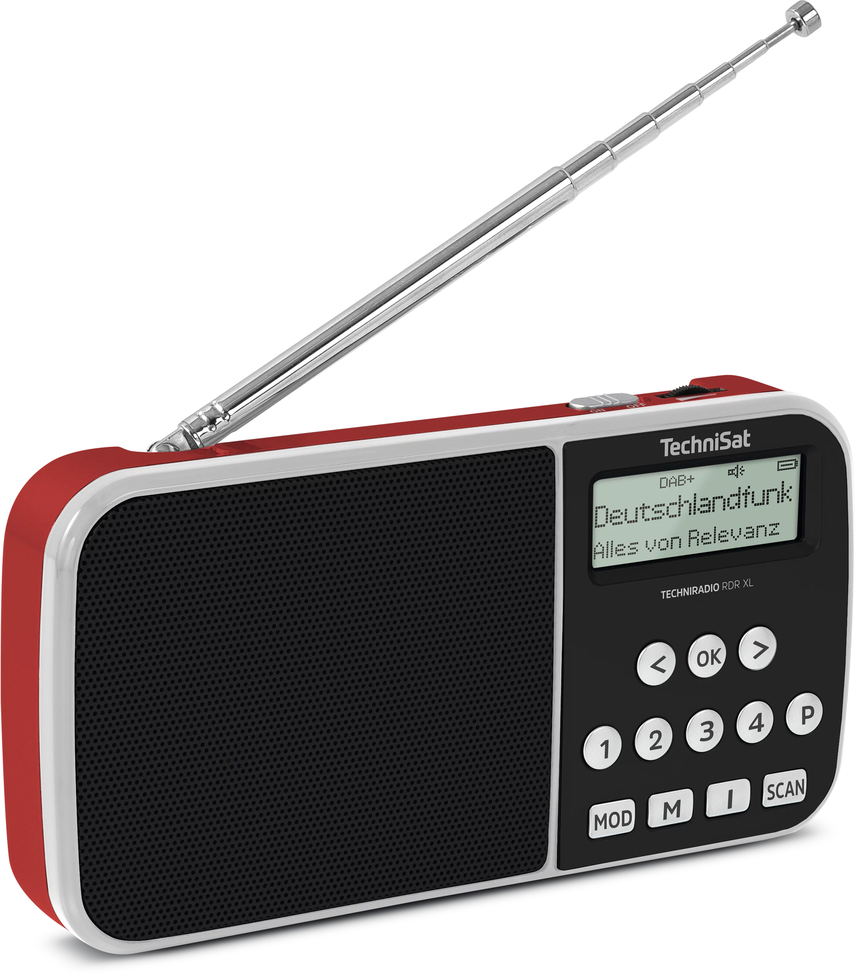 TECHNIRADIO RDR XL, czerwony Schräg, Rechts