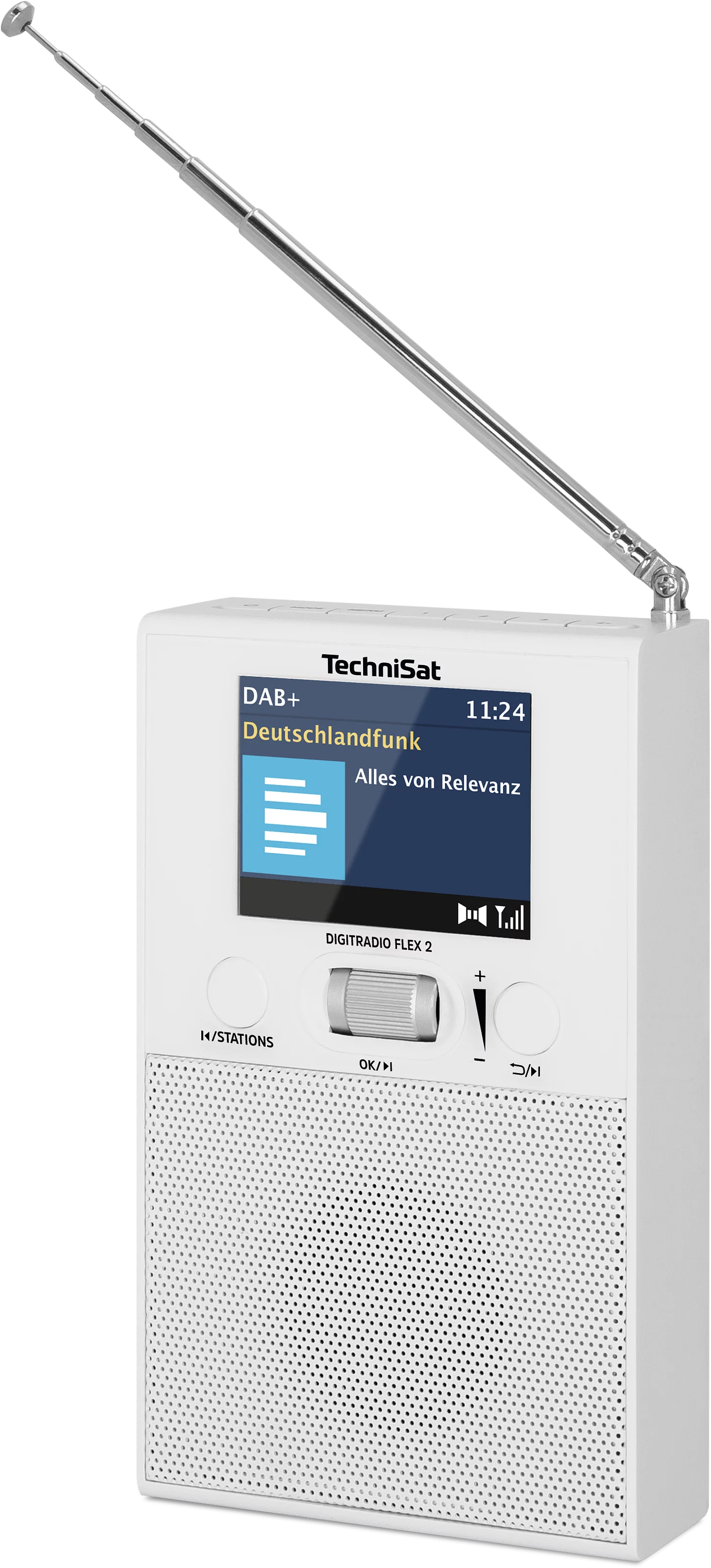 DIGITRADIO FLEX 2, biały Schräg, Links