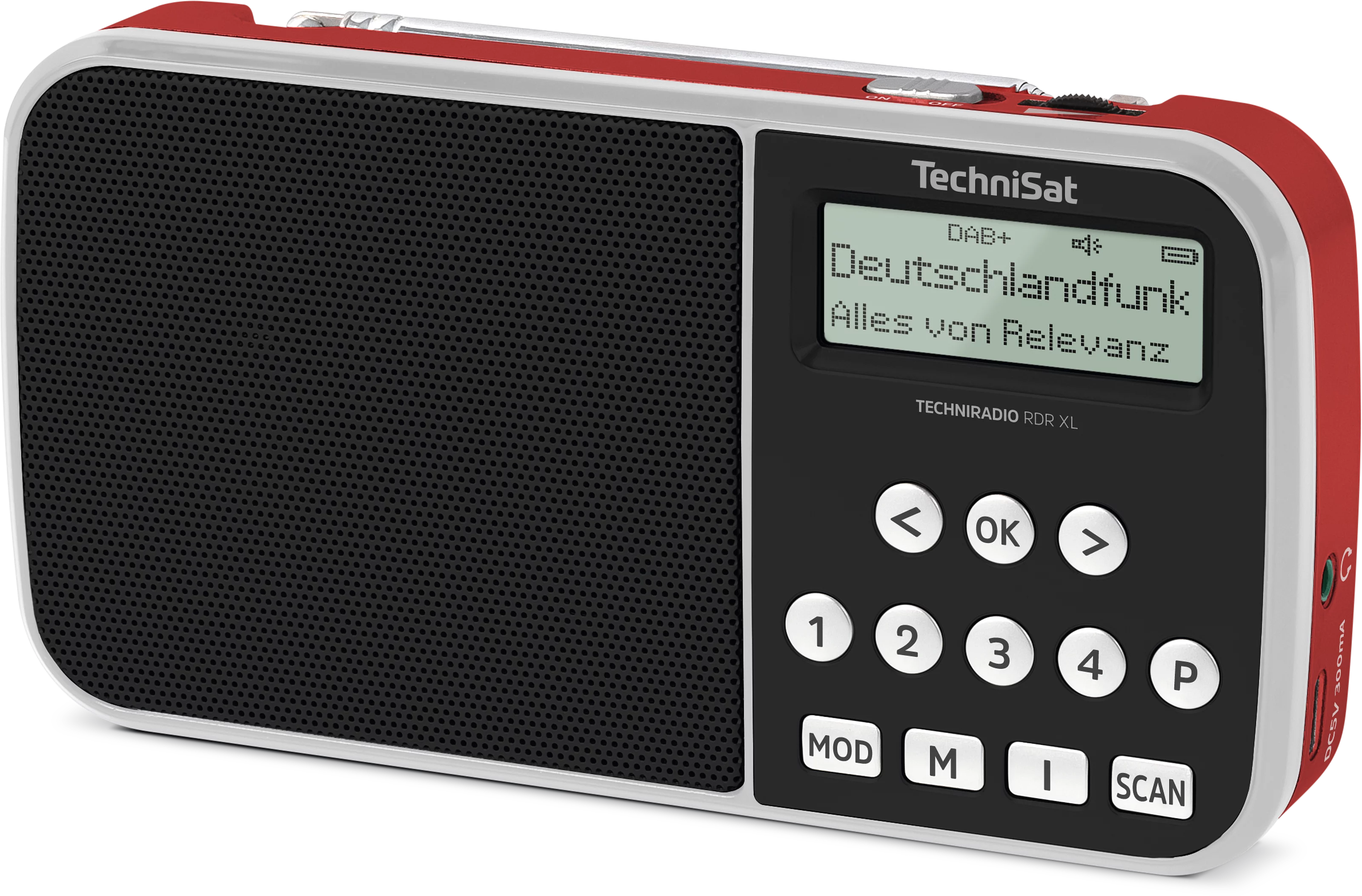 TECHNIRADIO RDR XL, czerwony Schräg, Links