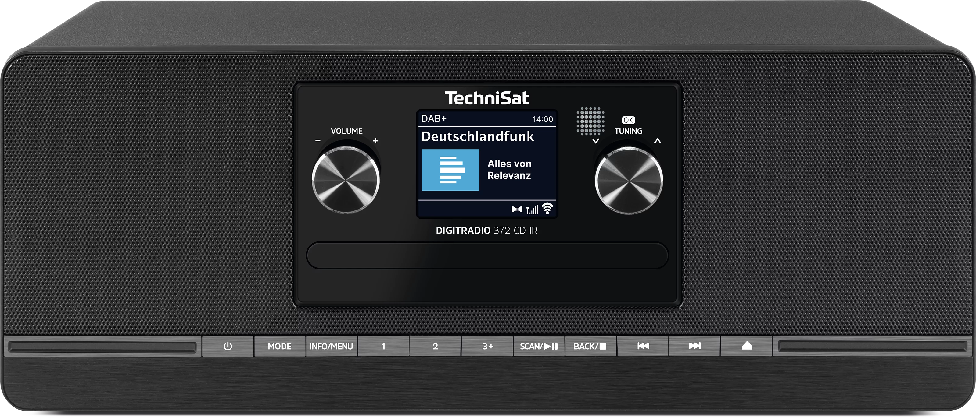 DIGITRADIO 372 CD IR, black Frontal, Front