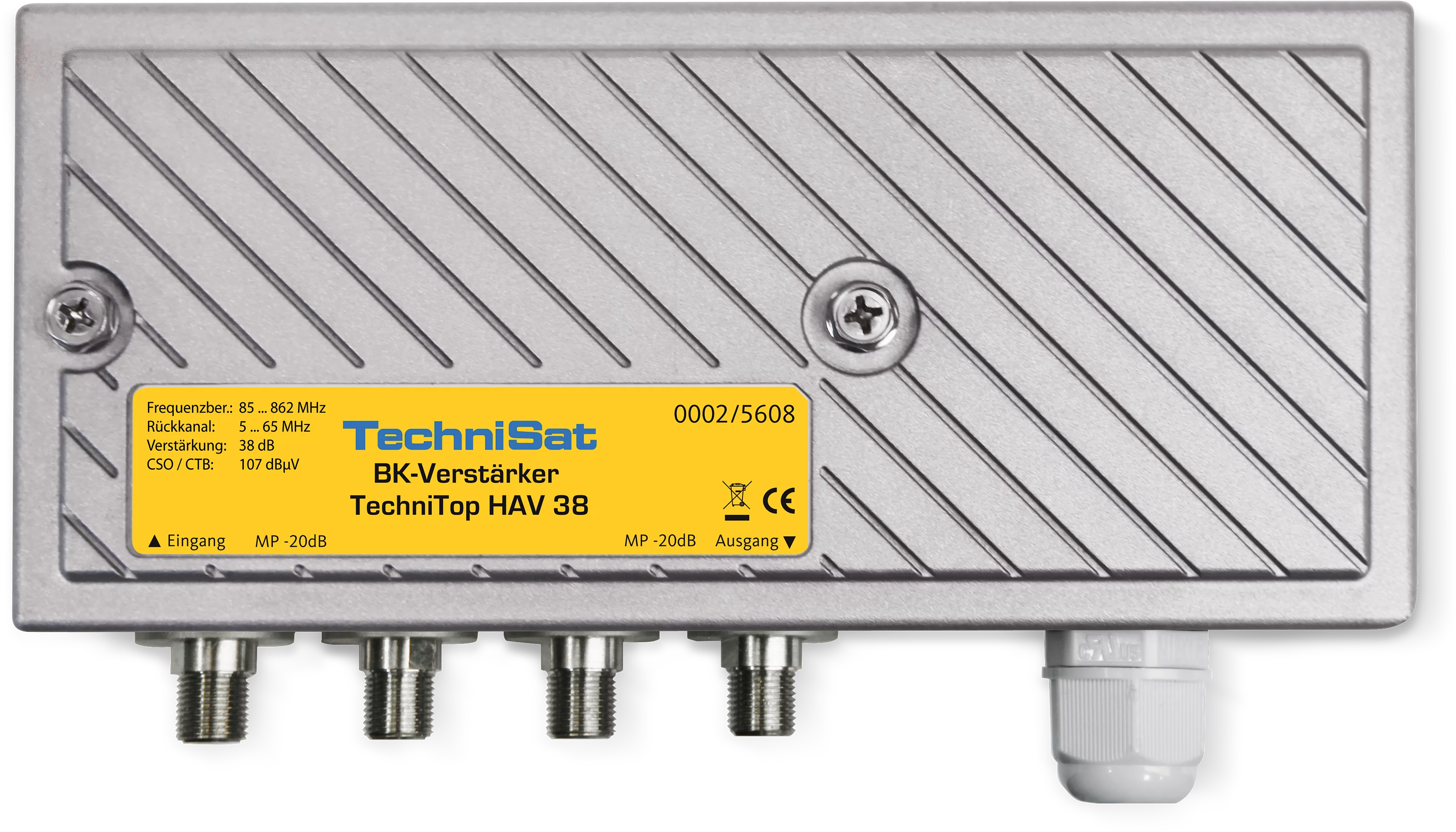 Wzmacniacz szerokopasmowy TechniTop HAV 38 Frontal, Front