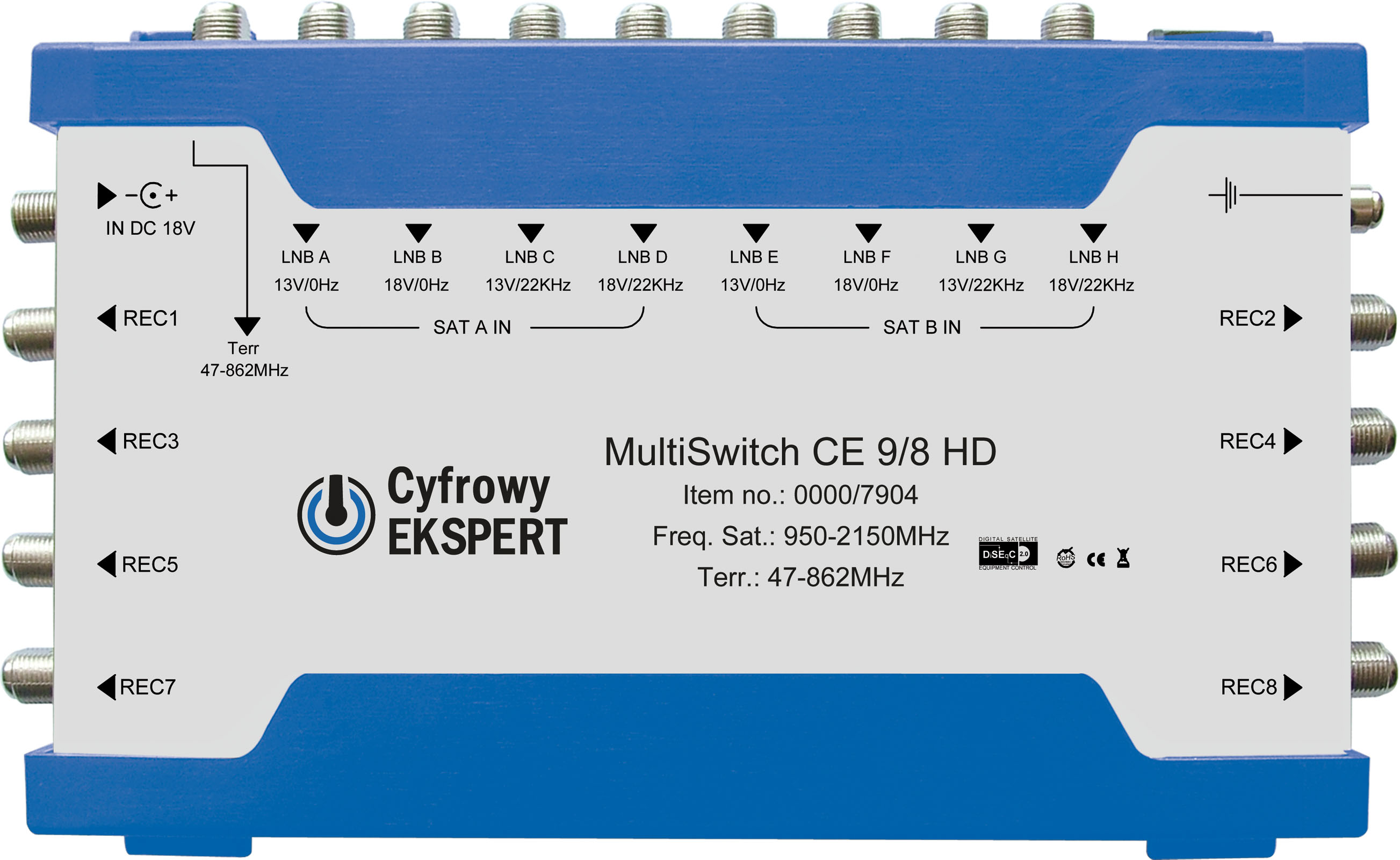 Multiswitch CE 9/8 HD Frontal, Front