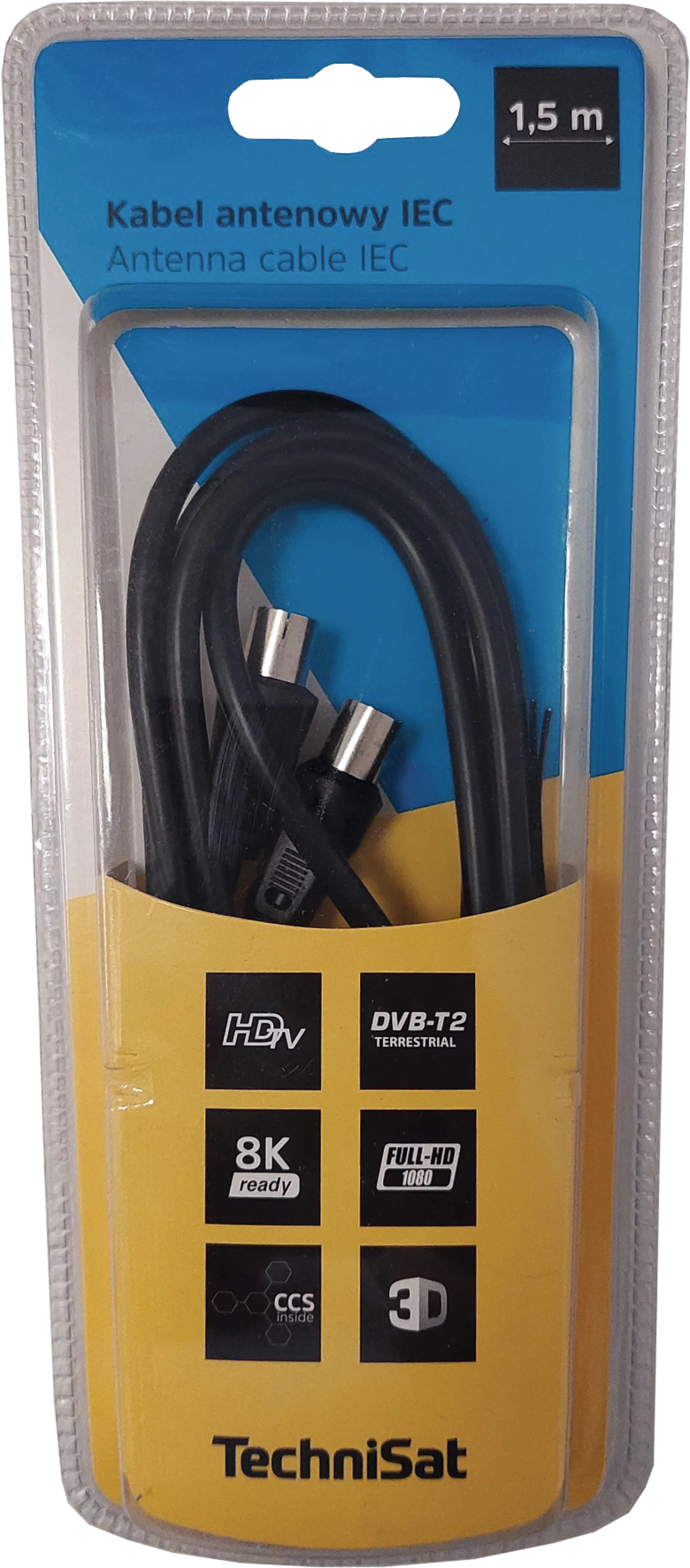 IEC antenna cable; 1.5 m, black MVerpackung