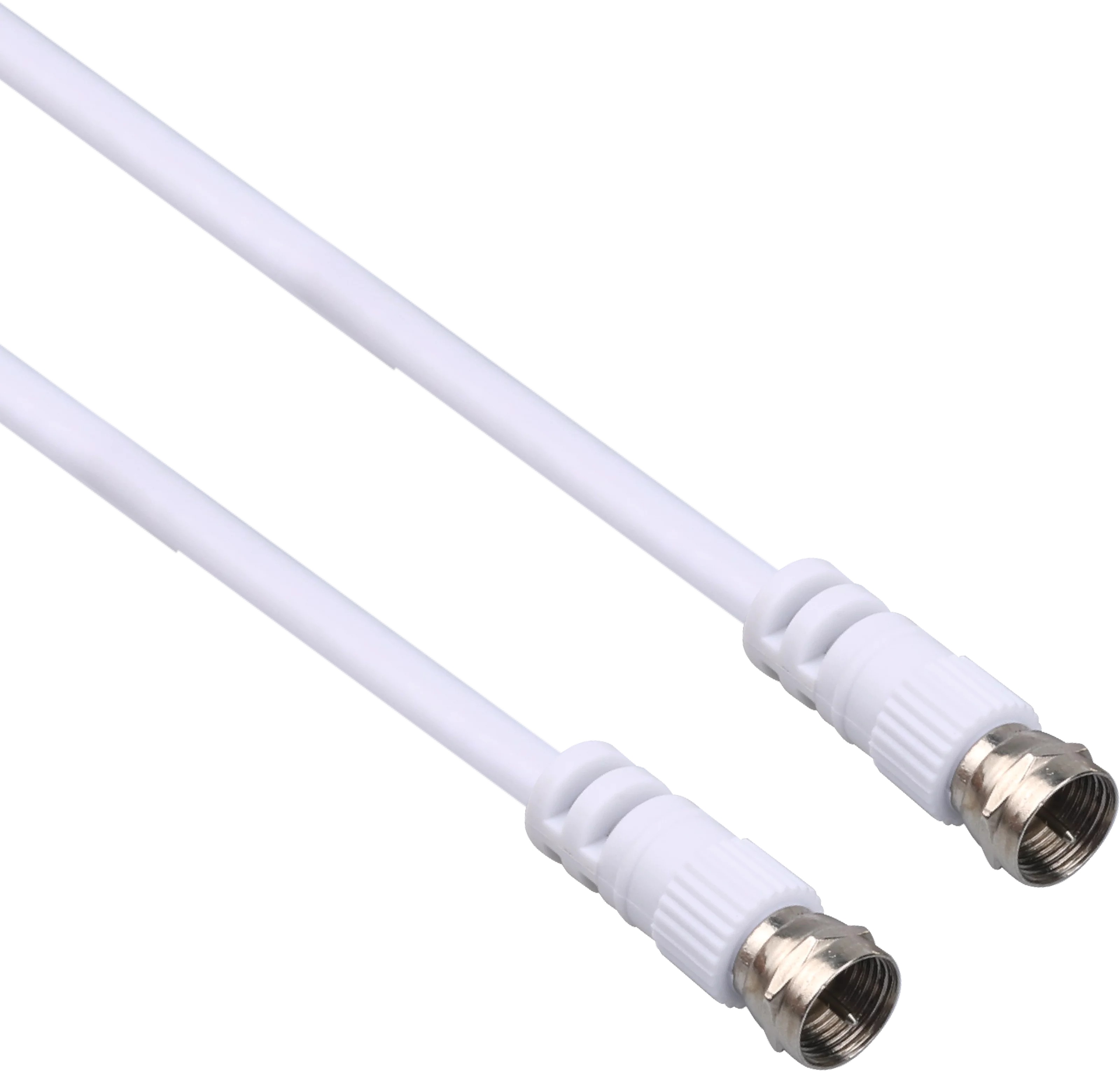 Kabel antenowy F-F; 3 m, biały Frontal, Front