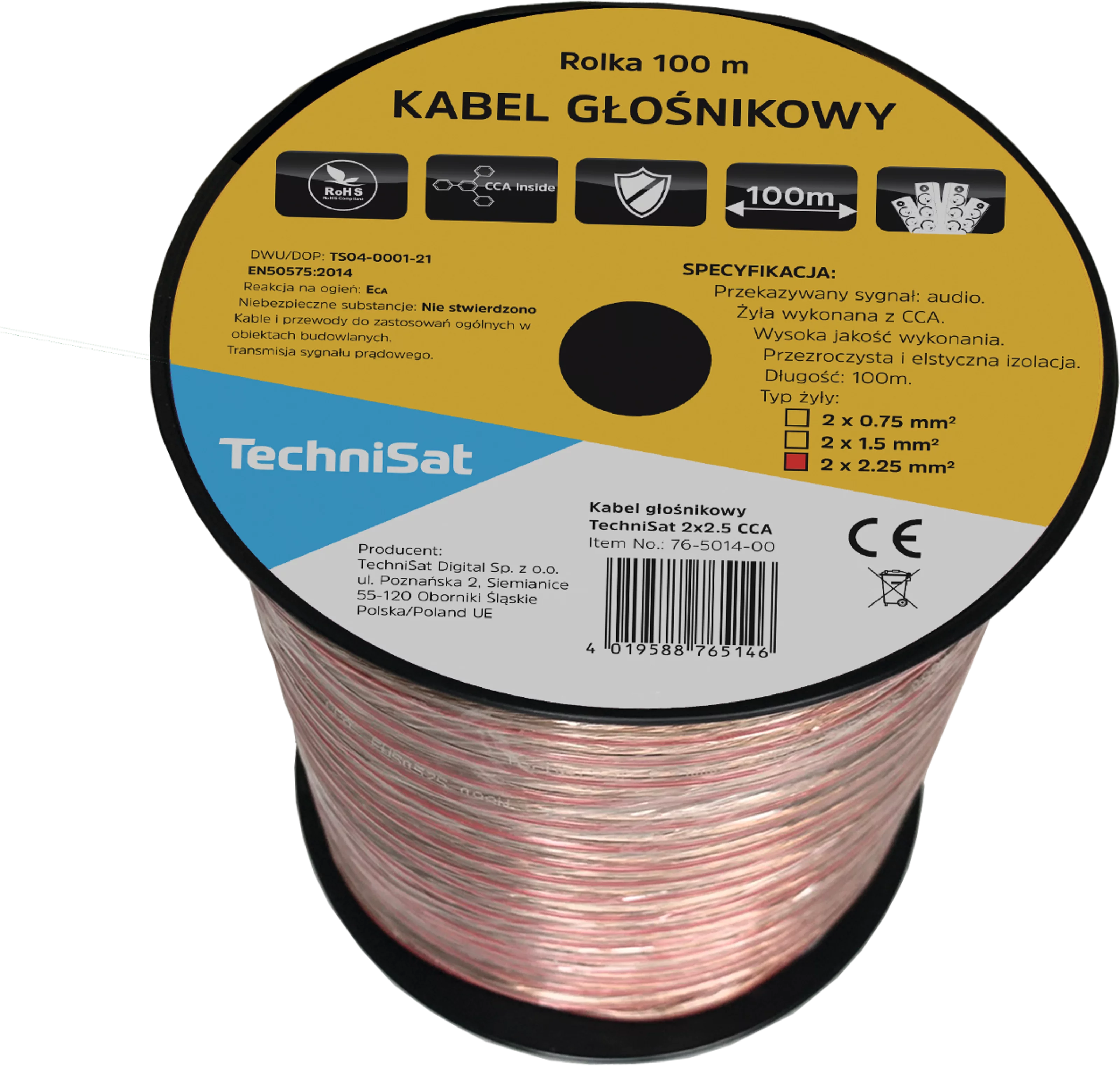 Przewód głośnikowy 2 x 2,5 mm MVerpackung