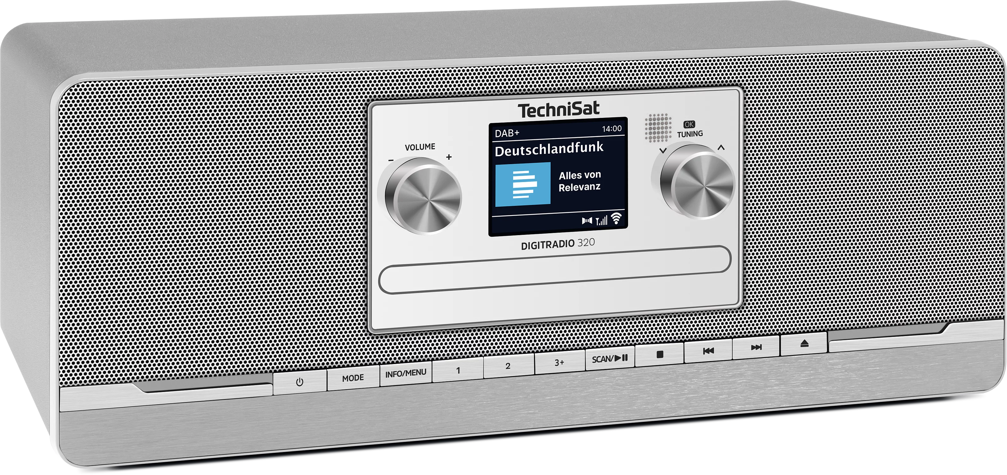 DIGITRADIO 320, anthracite/silver Schräg, Rechts