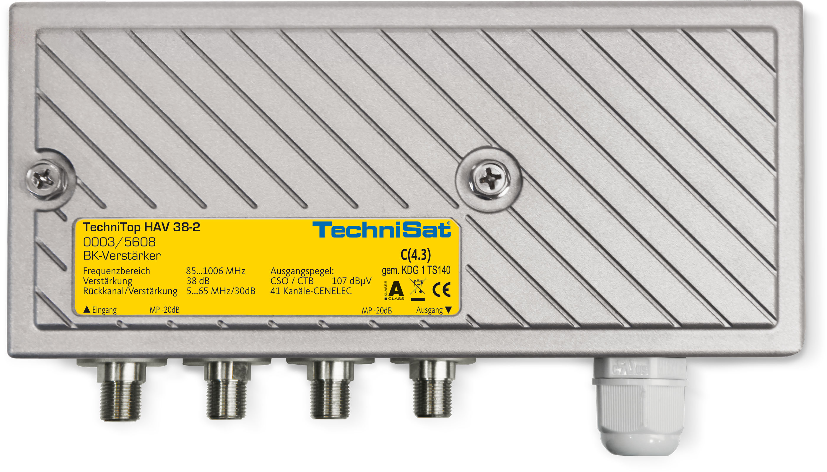 Wzmacniacz szerokopasmowy TECHNITOP HAV 38-2 Frontal, Front