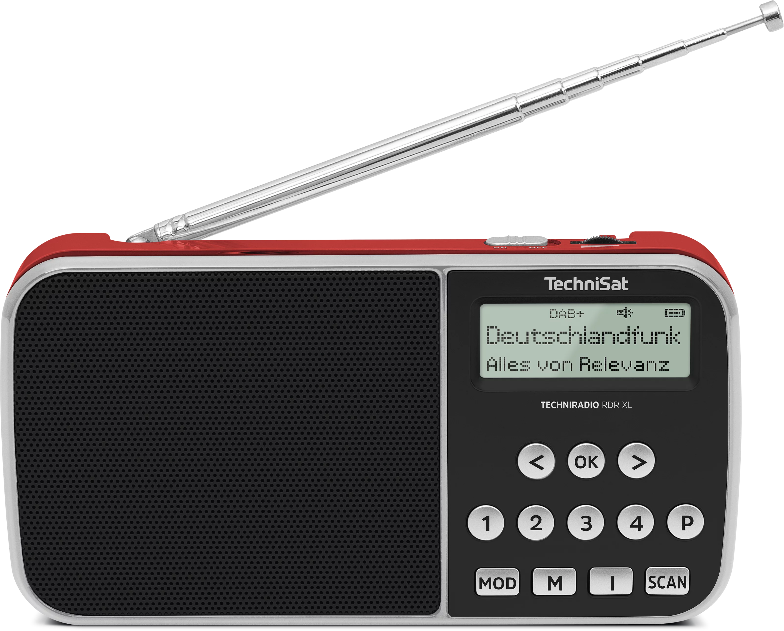 TECHNIRADIO RDR XL, czerwony Frontal, Front