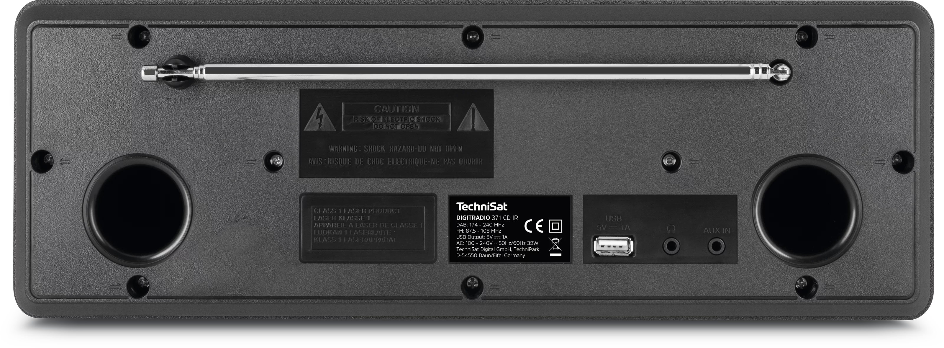 DIGITRADIO 371 CD IR Frontal, Rück