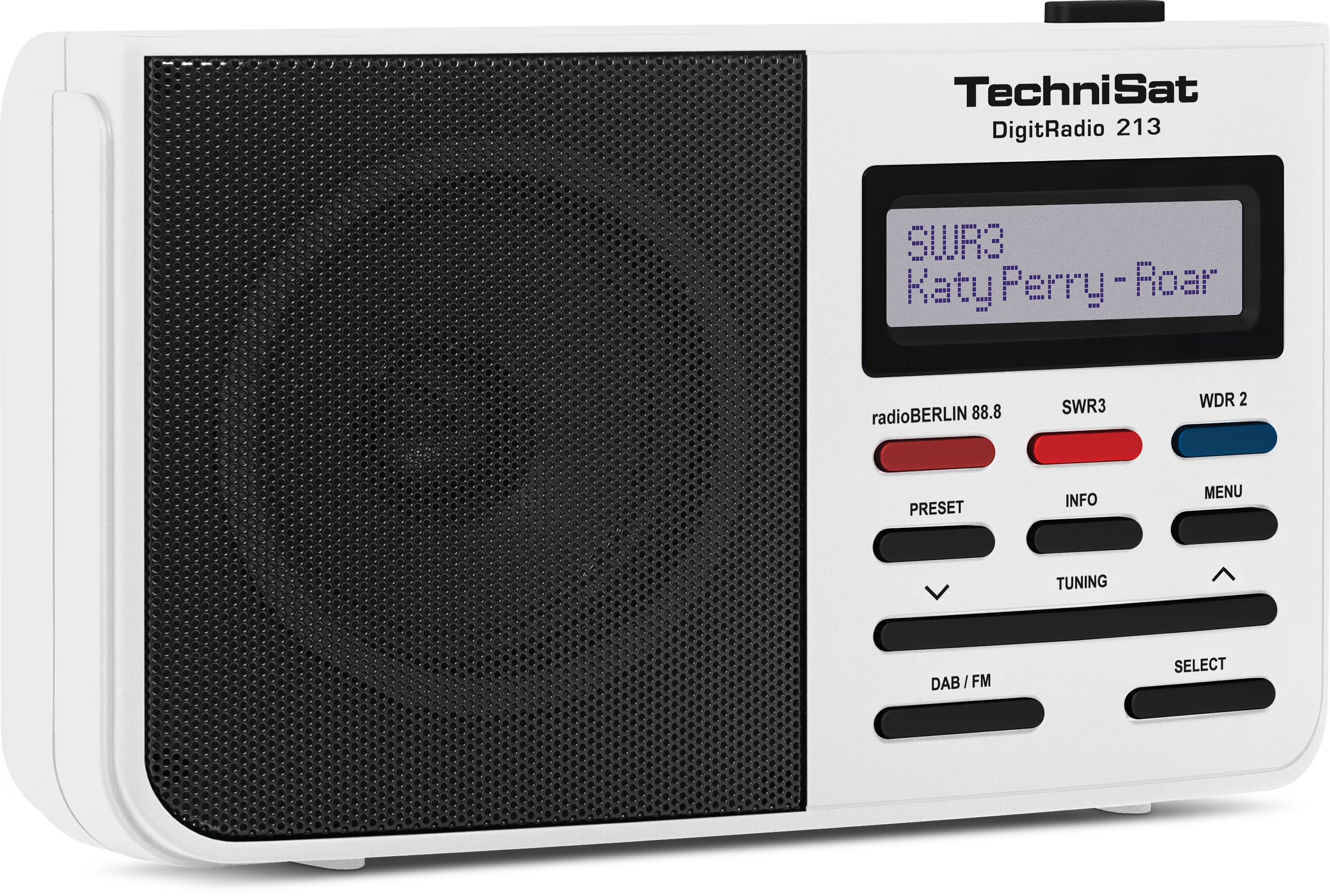 DIGITRADIO 213, edycja limitowana Berlin2, k. biało-czarny Schräg, Rechts