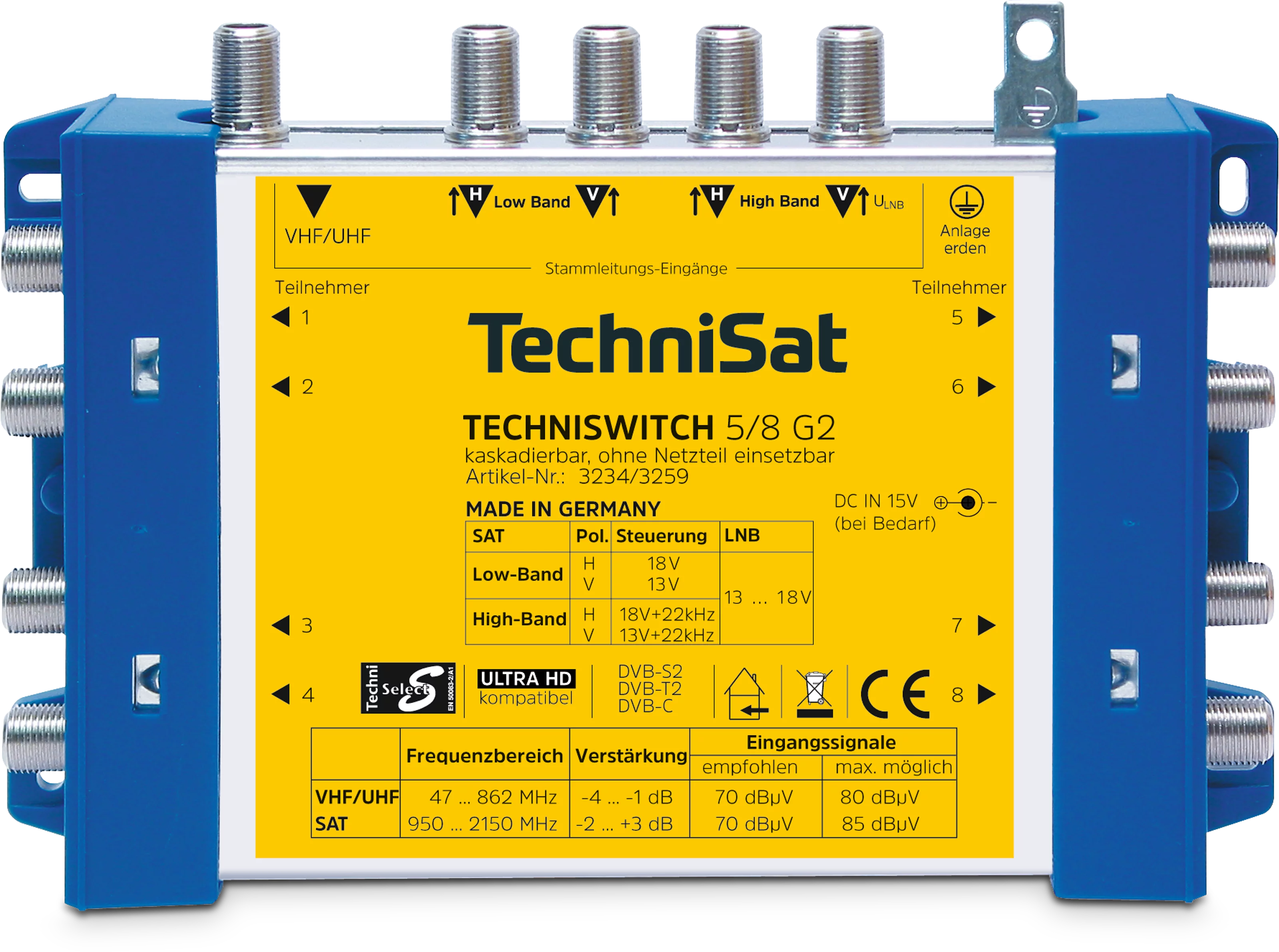TECHNISWITCH 5/8 G2 DC-NT Frontal, Front