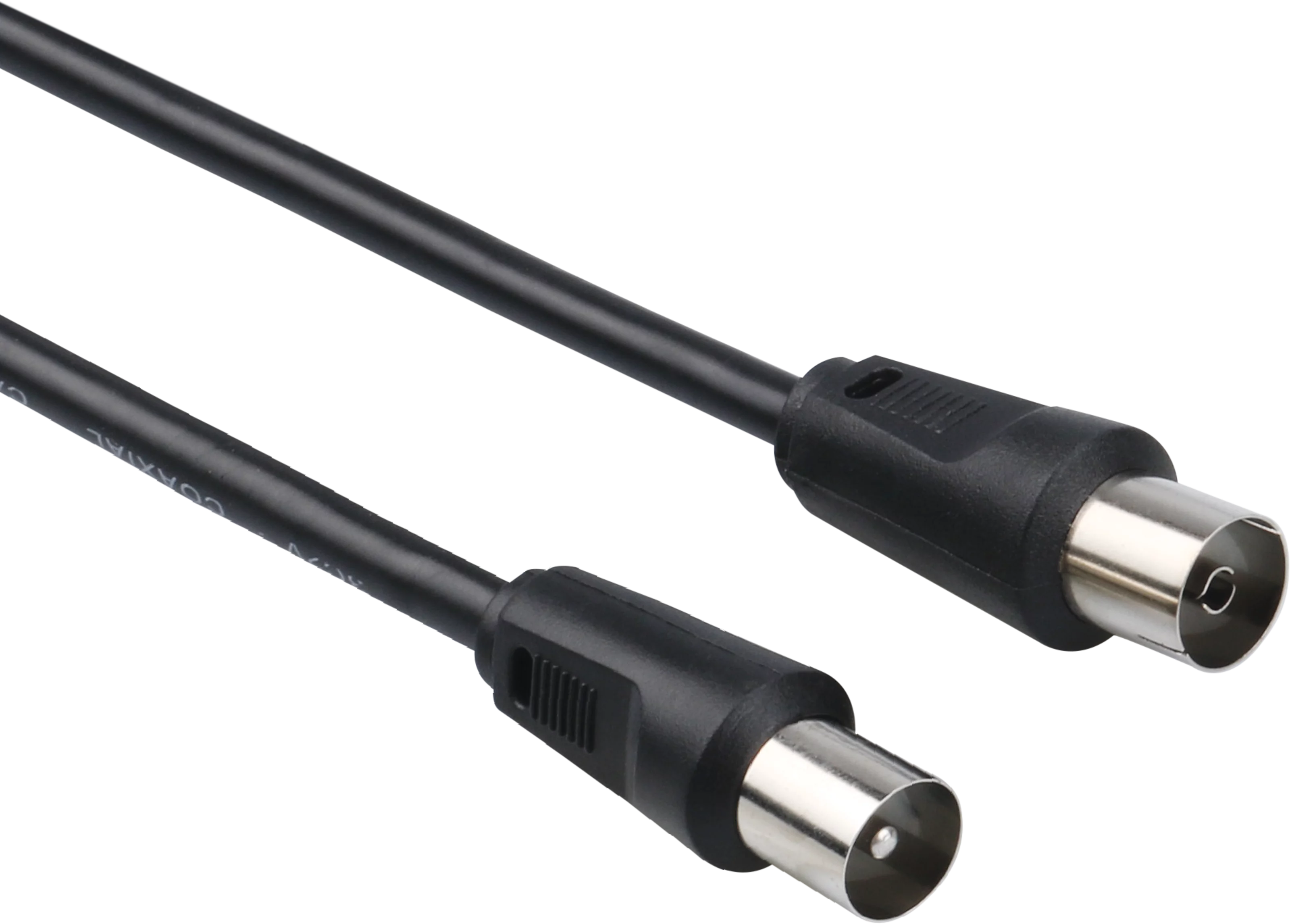 IEC antenna cable; 3 m, black Frontal, Front