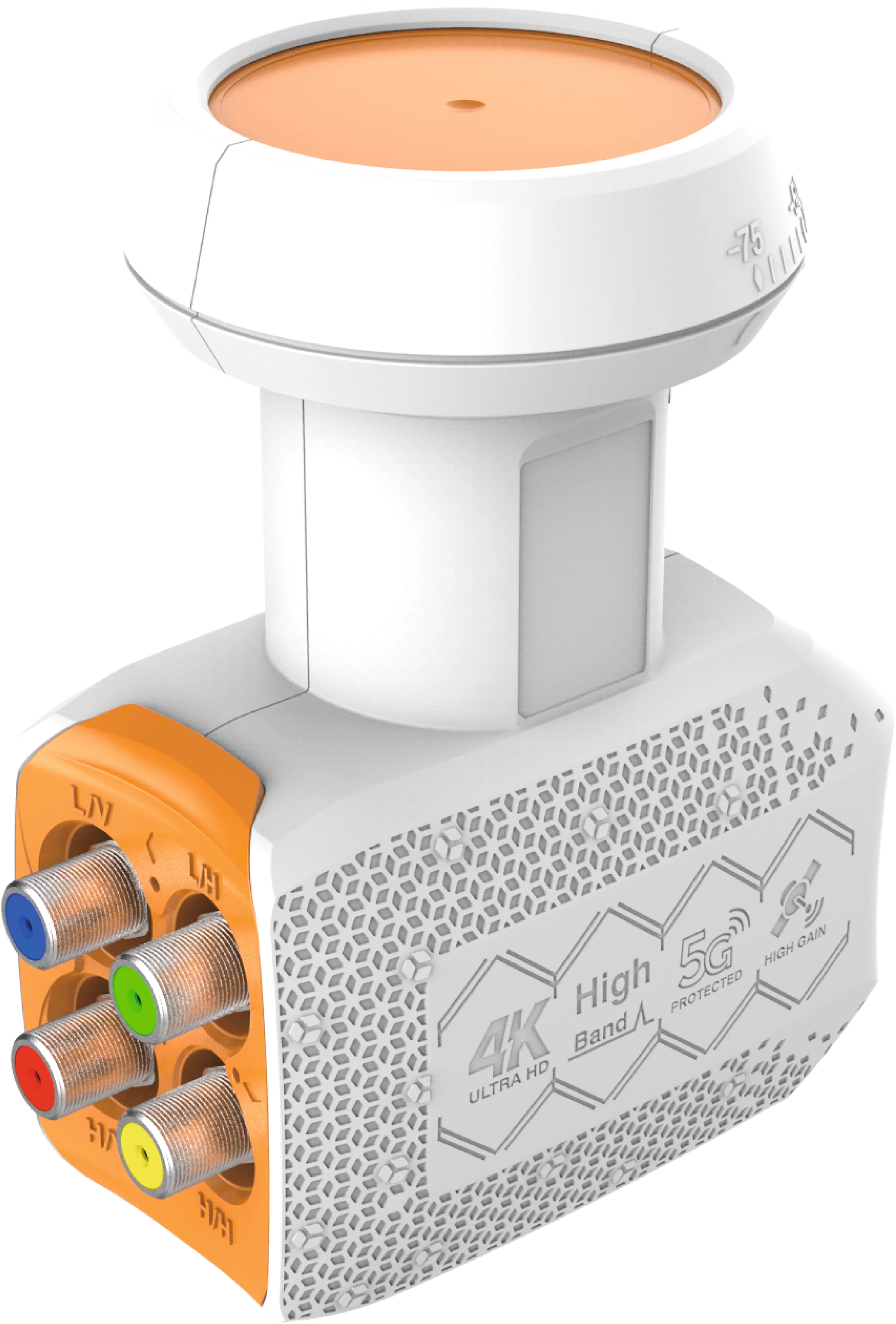 UNIX Quattro-LNB Schräg, Links