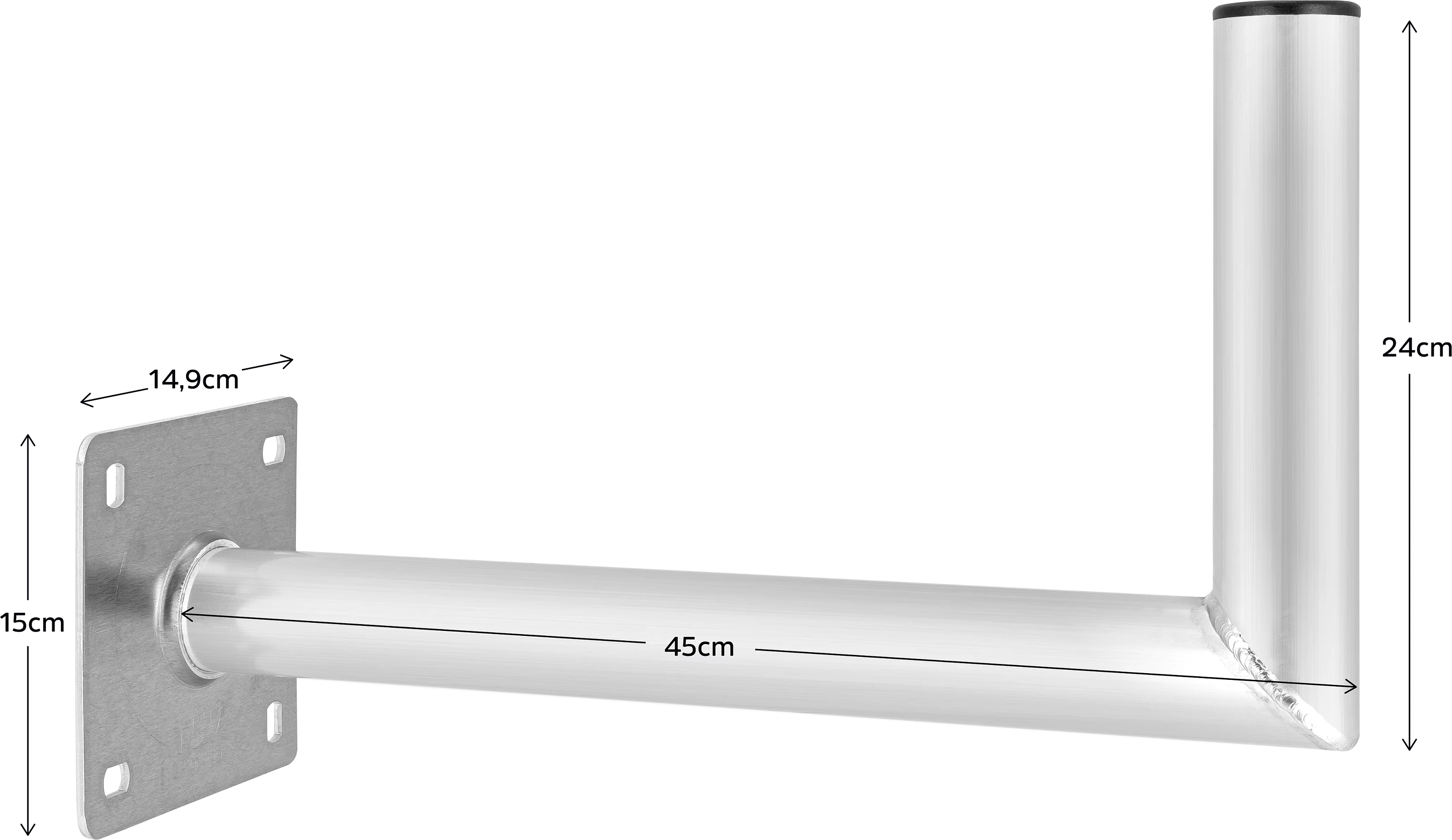 Uchwyt ścienny DIGIDISH, rozmiar 45 cm Schräg, Rechts