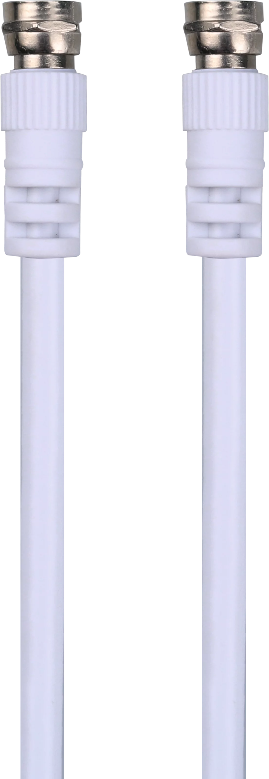 Kabel antenowy F-F; 5 m, biały Schräg, Links