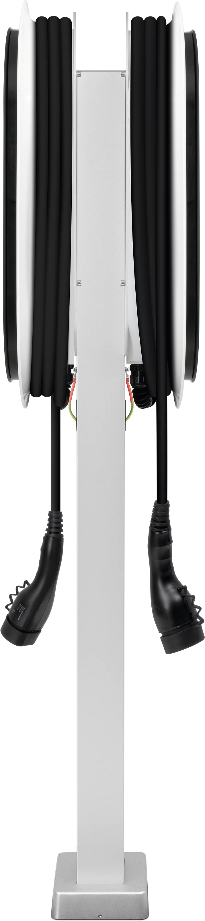 Stojak na 2 x wallboxy 1100/2200 z płytami montażowymi Frontal, Links