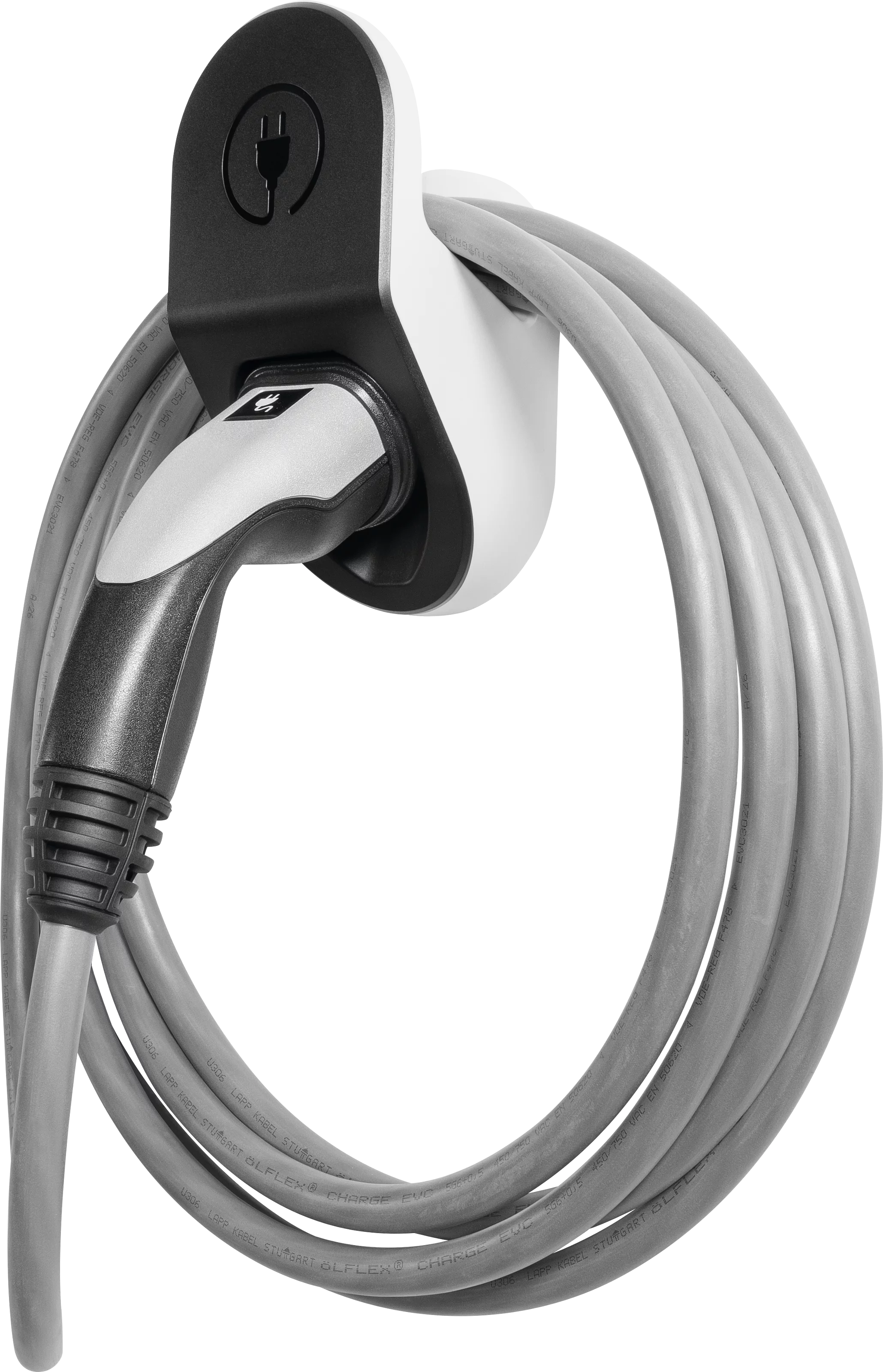Uchwyt na wtyczkę i kabel Typ 2 Schräg, Links