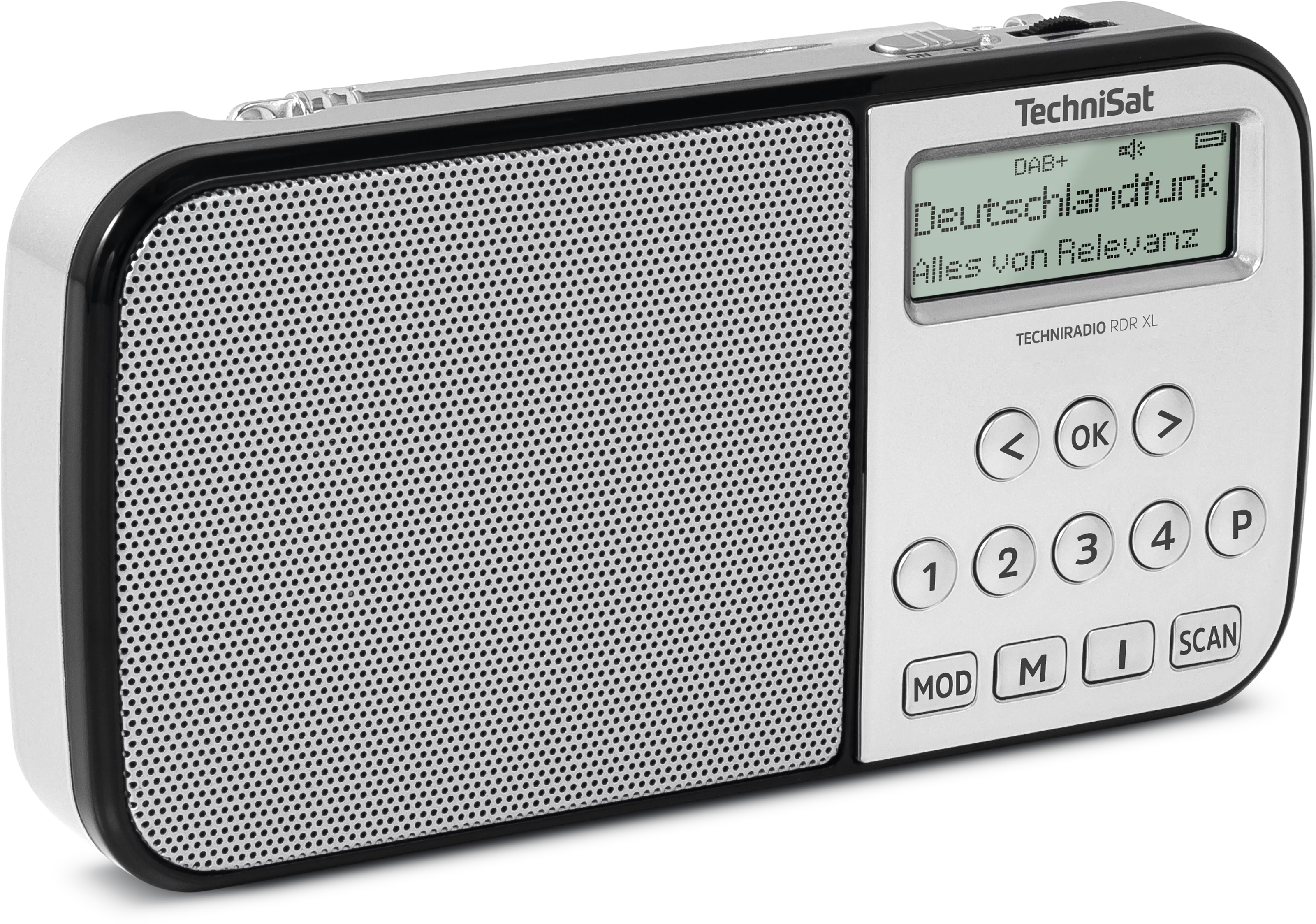 TECHNIRADIO RDR XL, silver Schräg, Rechts