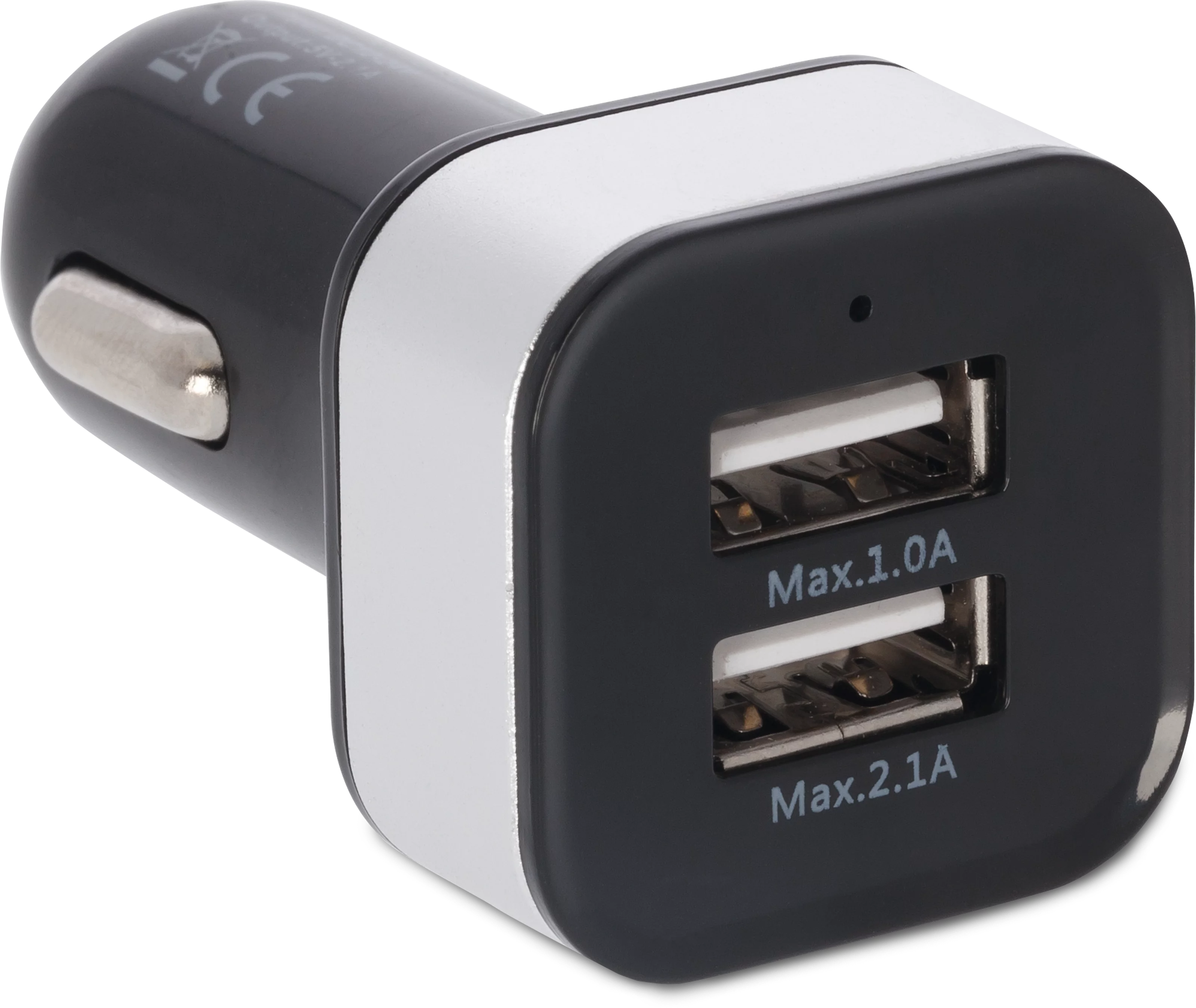 CarCharger Dual USB CE Schräg, Rechts