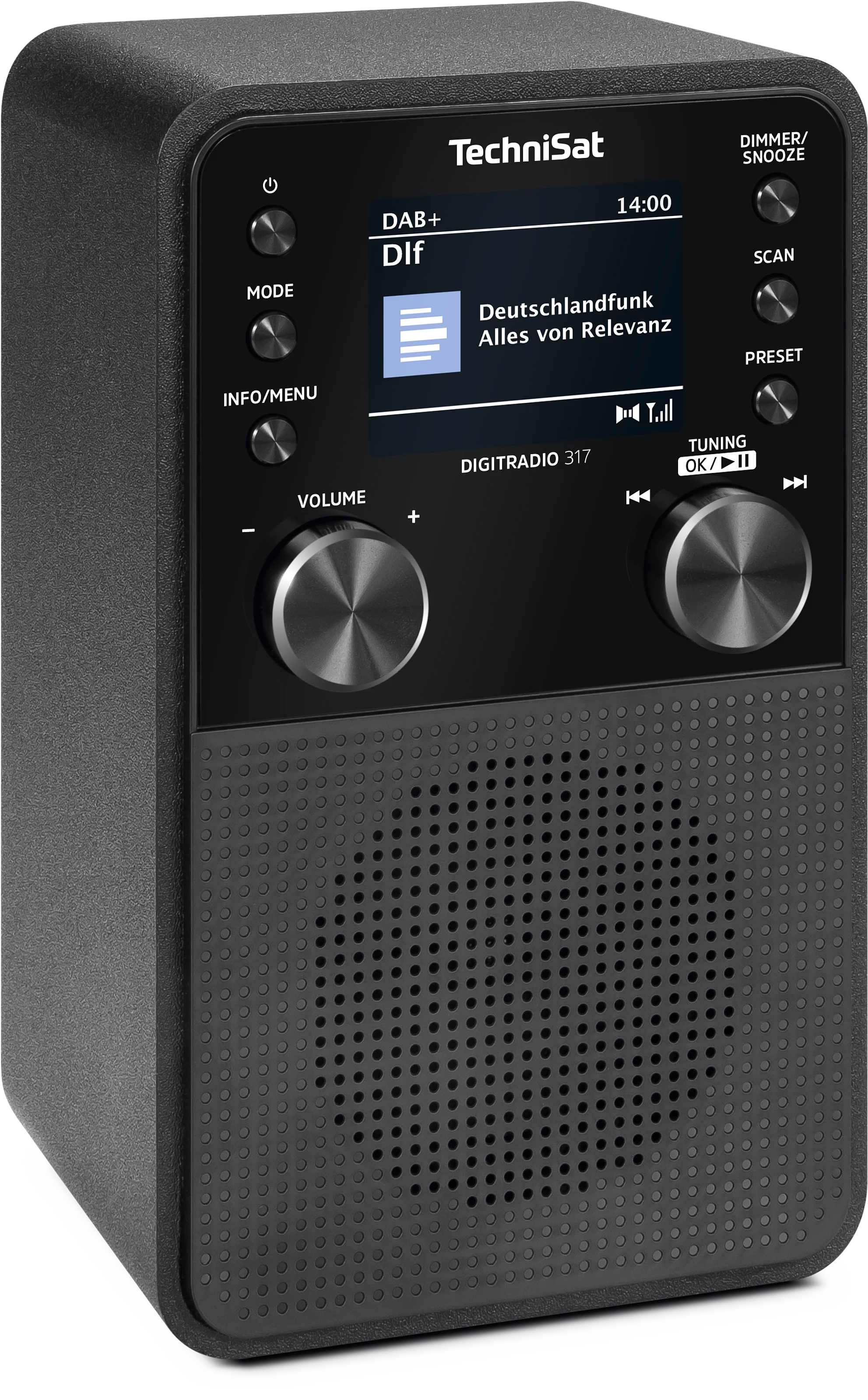 DIGITRADIO 317, black Schräg, Rechts