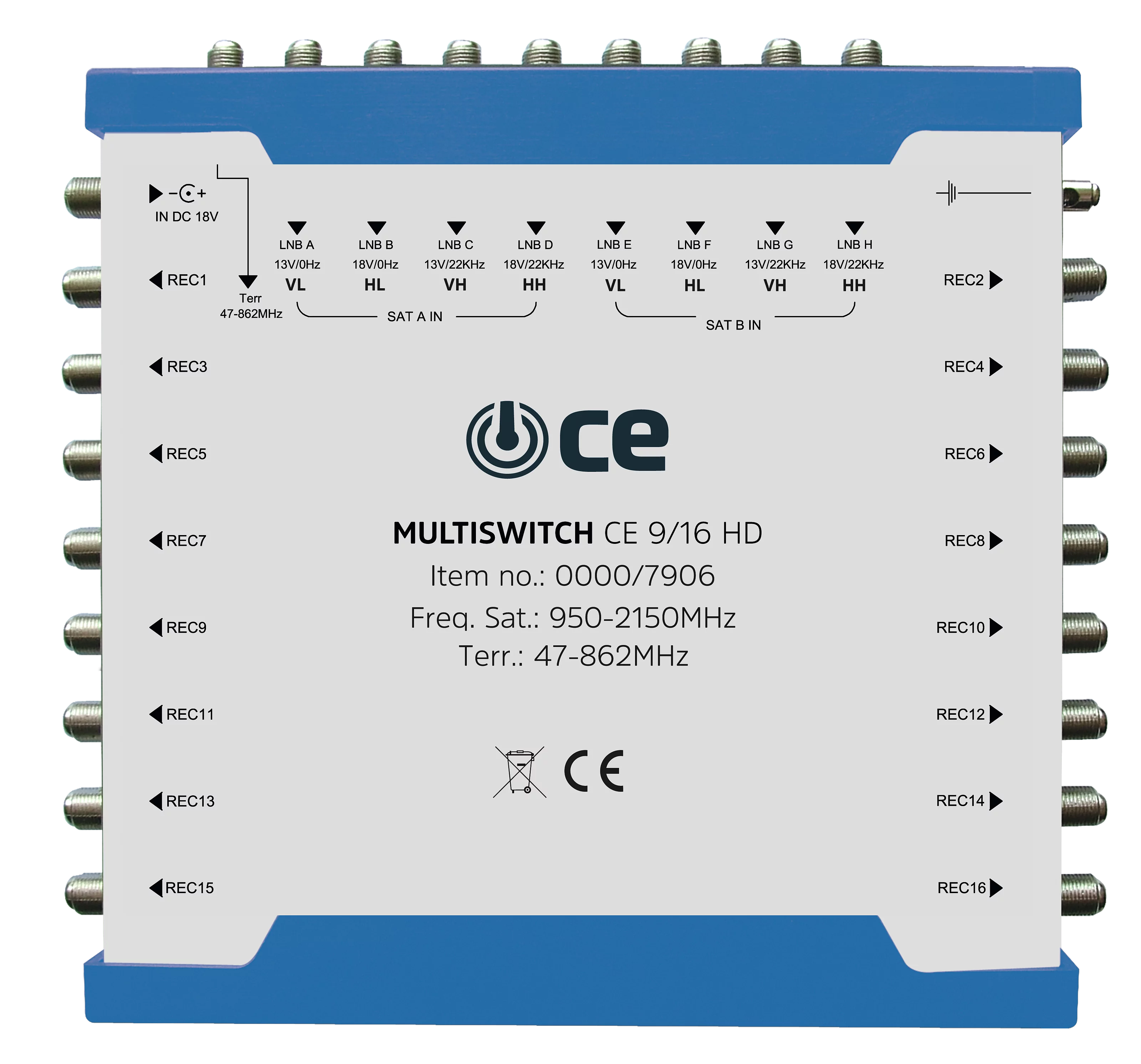 Multiswitch CE 9/16 HD Frontal, Front