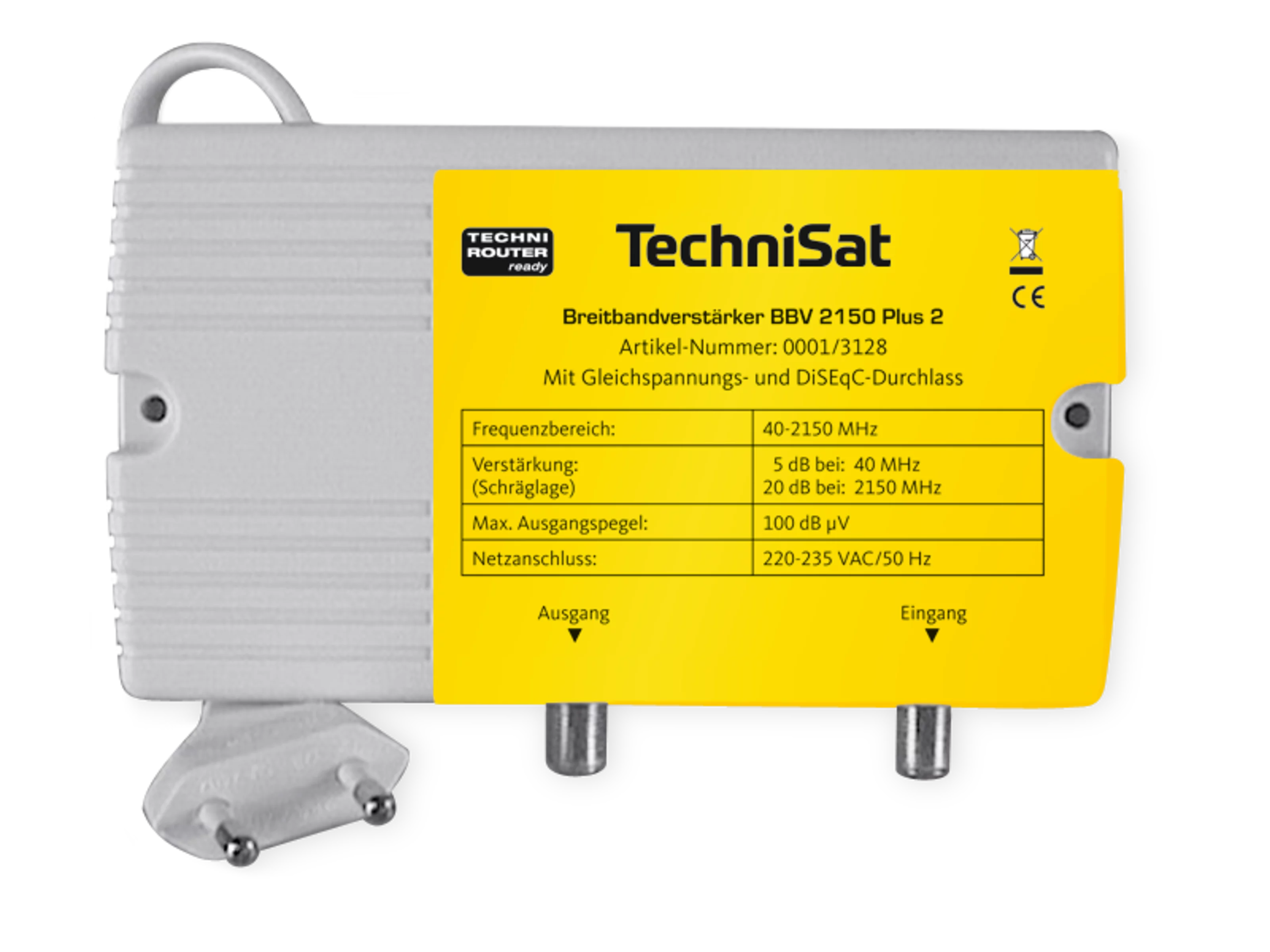 Wzmacniacz szerokopasmowy BBV 2150 Plus 2 Frontal, Front