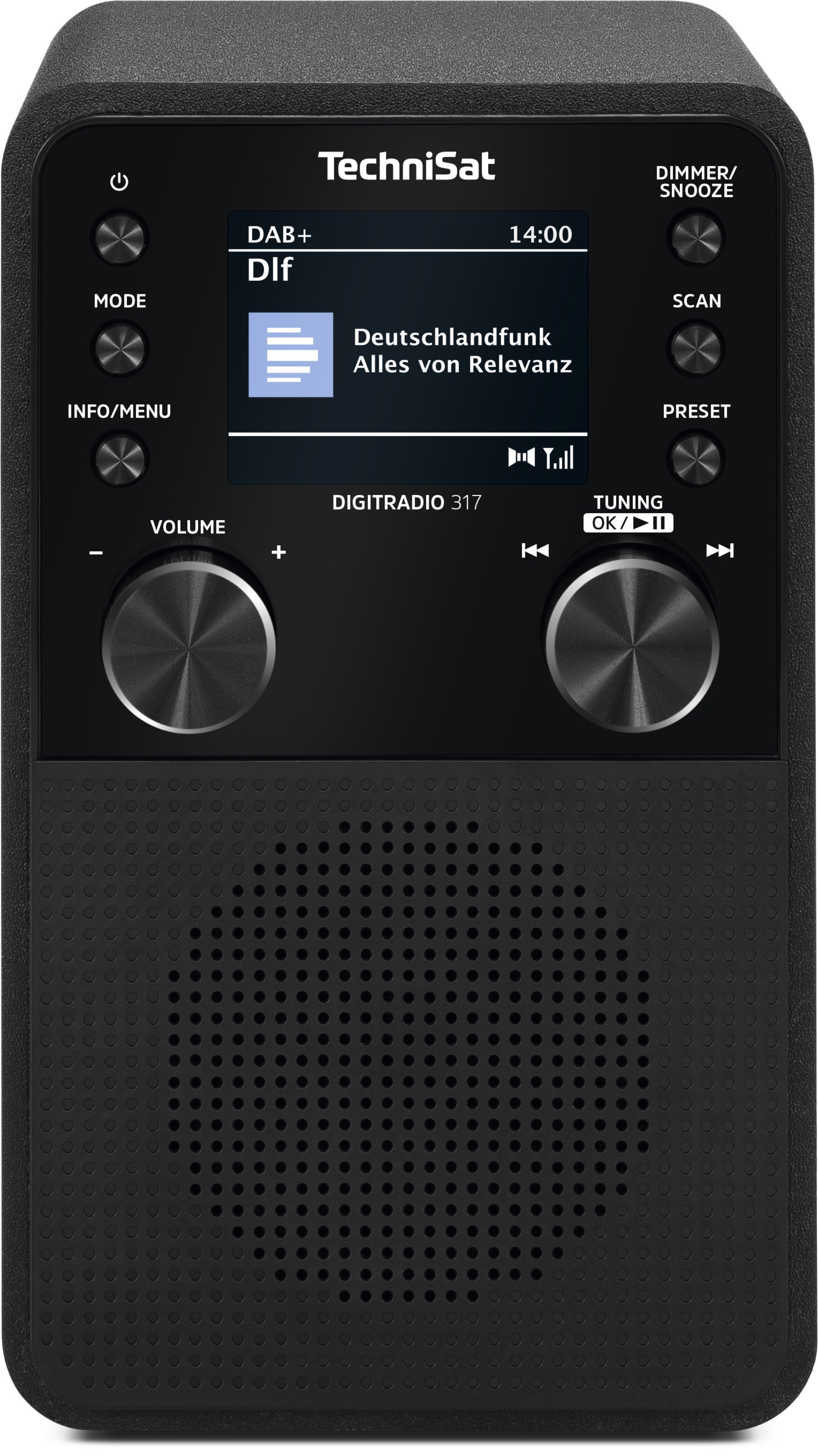 DIGITRADIO 317, black Frontal, Front