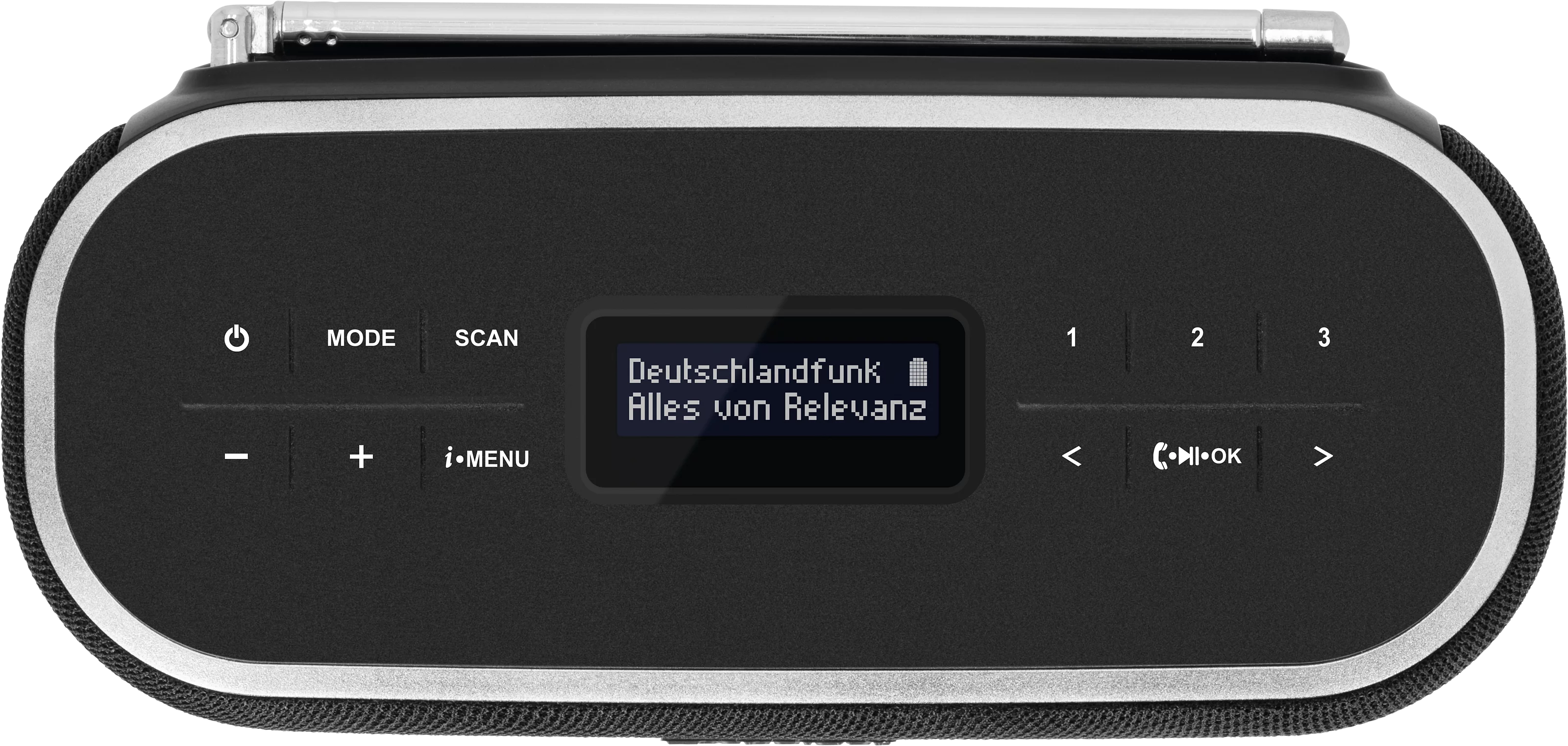 DIGITRADIO BT 1, czarne Frontal, Oben