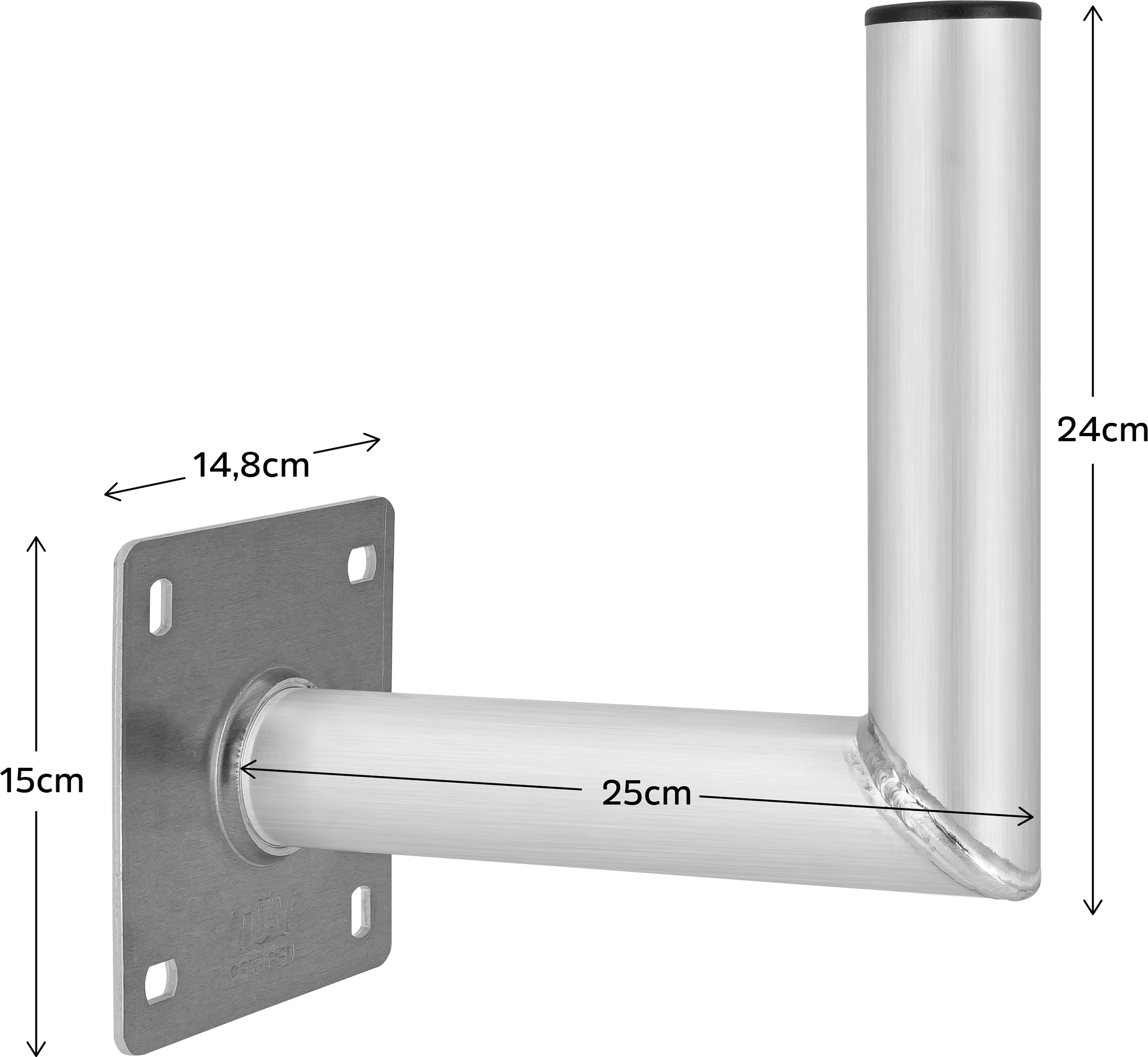 Uchwyt ścienny DIGIDISH, rozmiar 25 cm Schräg, Rechts